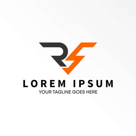 Letter or word RS or R5 font on triangle image graphic icon logo design abstract concept vector stock. Can be used as a symbol related to initial.のイラスト素材