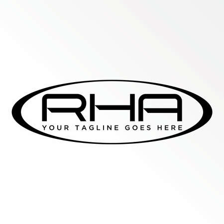 letter or word RHA sans serif font image graphic icon logo design abstract concept vector stock. Can be used as a symbol related to initial or word-markのイラスト素材