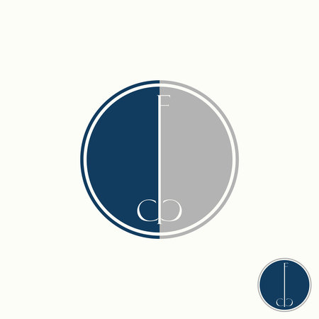 Simple and unique letter or word CFC serif font like key on circle block image graphic icon logo design abstract concept vector stock. Can be used as symbol related to initial or pのイラスト素材