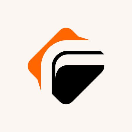 Simple and unique letter or word F font like double road on rectangle image graphic icon logo design abstract concept vector stock. Can be used as symbol related to typographyのイラスト素材
