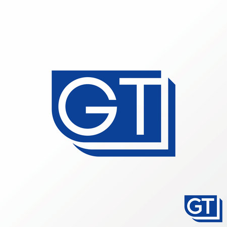 Simple and unique letter or word GT sans serif font in 3D block image graphic icon logo design abstract concept vector stock. Can be used as symbol related to typography or monograのイラスト素材
