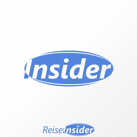 Logo design graphic concept creative abstract premium free vector stock simple and unique letter or word INSIDER sans serif font with ellipse around. Related to mark or typographyのイラスト素材