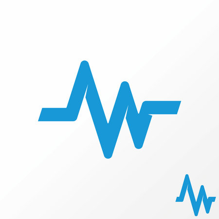 Logo design graphic concept creative abstract premium free vector stock trading rhythm heartbeat like letter W initial font. Related business hospitalのイラスト素材