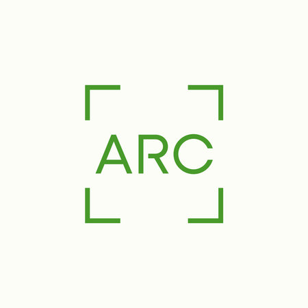 Logo design graphic concept creative abstract premium free vector stock letter ARC font with cut...