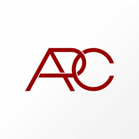 Logo design graphic concept creative abstract premium free vector stock letter ARC or APC font with merger connected. Related to typography monogramのイラスト素材