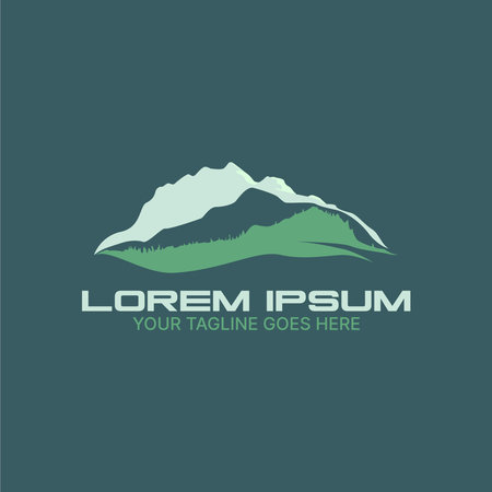Logo design graphic concept creative abstract premium free vector stock simple unique mountain iceberg with cloudy Related to nature adventure villageのイラスト素材