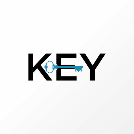 Logo design graphic concept creative abstract premium free vector stock letter word KEY font with house symbol. Related to typography property estateのイラスト素材