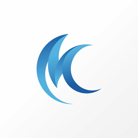 Logo design graphic concept creative abstract premium free vector stock letter initial M font with circle base. Related to typography monogram modernのイラスト素材