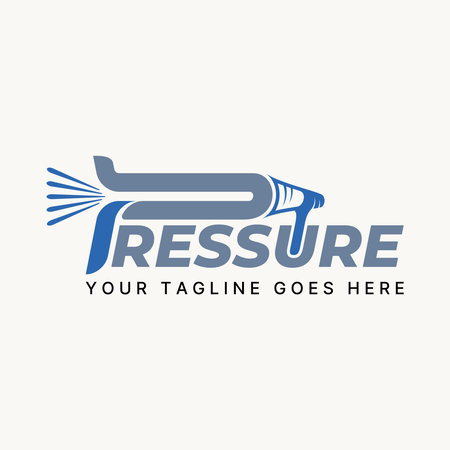 Logo design graphic concept creative premium abstract vector sign unique stock letter initial word PRESSURE speaker toa. Related monogram expressionのイラスト素材