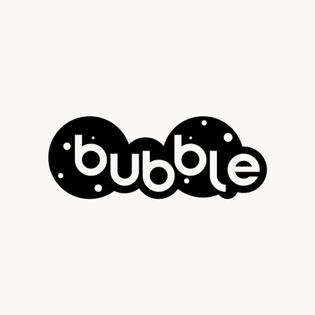 Logo design graphic concept creative premium abstract vector sign unique stock letter initial word BUBBLE font water. Related to monogram nature freshのイラスト素材