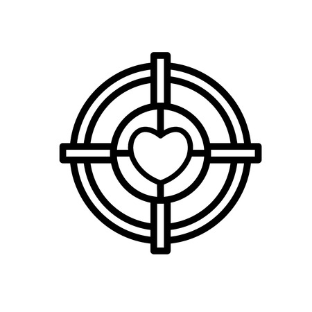 Target valentines day vector iconのイラスト素材