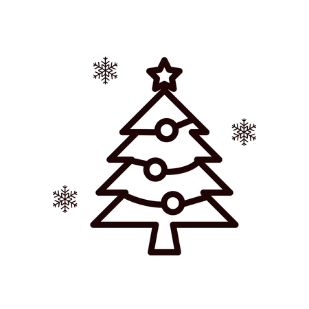 Christmas tree vector iconのイラスト素材