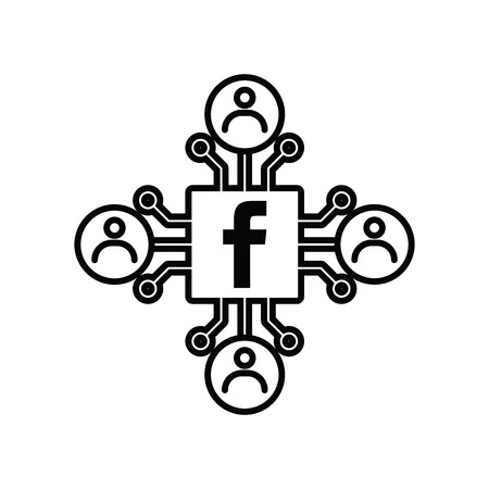 Social network vector iconのイラスト素材