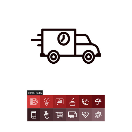 Delivery truck black friday vector iconのイラスト素材