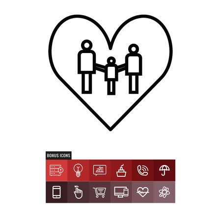 Family vector iconのイラスト素材