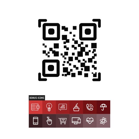 Qr code vector iconのイラスト素材