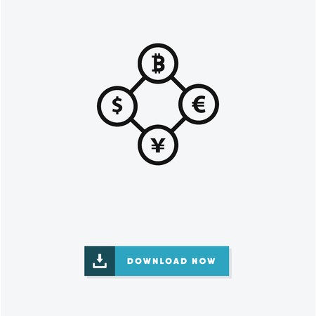 Bitcoin vector iconのイラスト素材