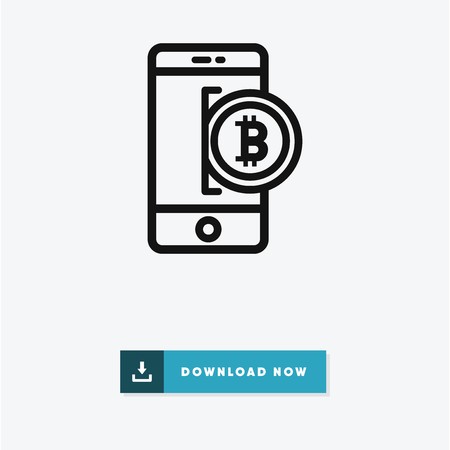 Bitcoin vector iconのイラスト素材