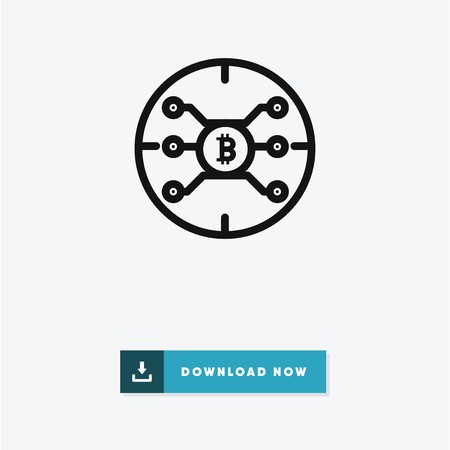 Bitcoin vector iconのイラスト素材