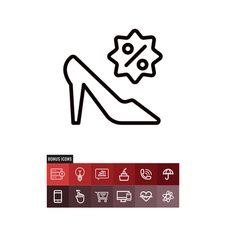 High heels cyber monday vector iconのイラスト素材