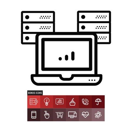 Server vector iconのイラスト素材