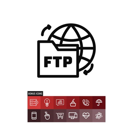 Ftp vector iconのイラスト素材