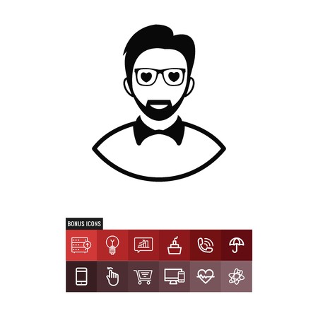 Man valentines day vector iconのイラスト素材