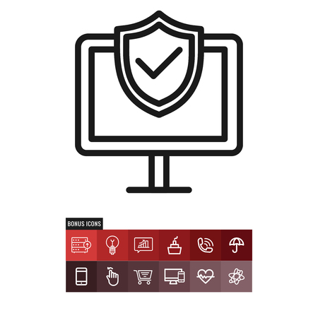 Computer vector iconのイラスト素材