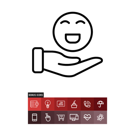 Happy vector iconのイラスト素材