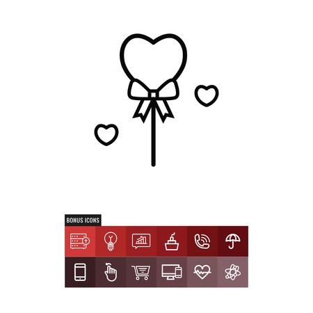 Balloon valentines day vector iconのイラスト素材