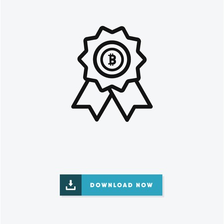 Bitcoin vector iconのイラスト素材