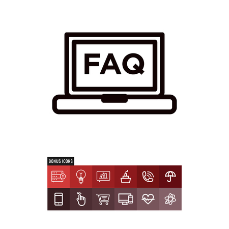 Faq vector iconのイラスト素材
