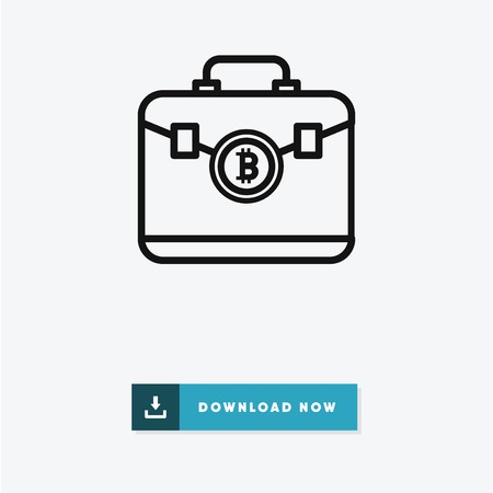 Bitcoin vector iconのイラスト素材