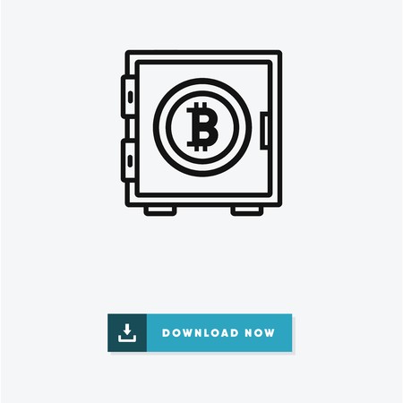 Bitcoin vector iconのイラスト素材