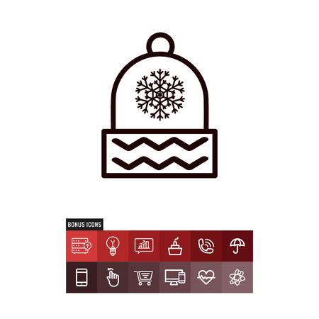 Winter hat vector iconのイラスト素材