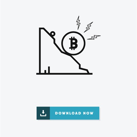 Bitcoin vector iconのイラスト素材