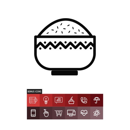 Rice vector iconのイラスト素材