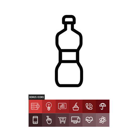 Water bottle vector iconのイラスト素材
