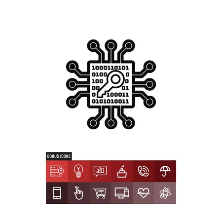Encryption vector iconのイラスト素材