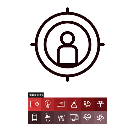 Target vector iconのイラスト素材