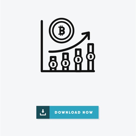 Bitcoin vector iconのイラスト素材
