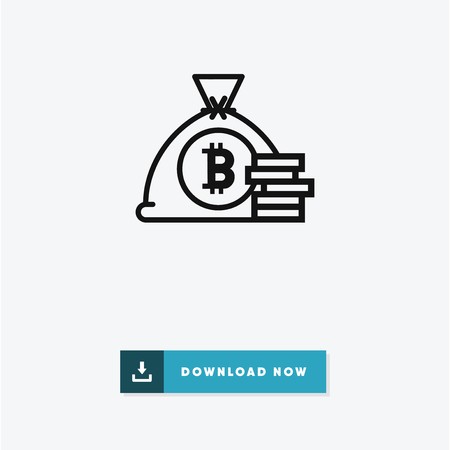 Bitcoin vector iconのイラスト素材