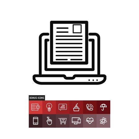 Blog vector iconのイラスト素材