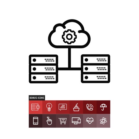 Server vector iconのイラスト素材