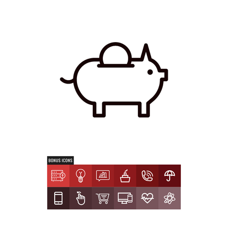 Piggy bank black friday vector iconのイラスト素材