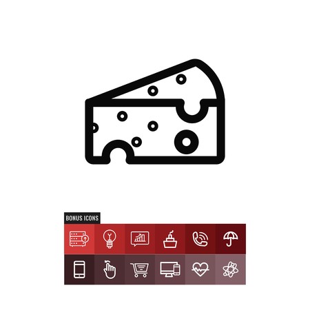 Cheese vector iconのイラスト素材