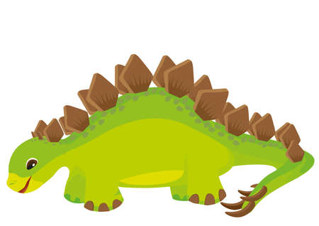 Stegosaurus cartoon vector illustrationのイラスト素材