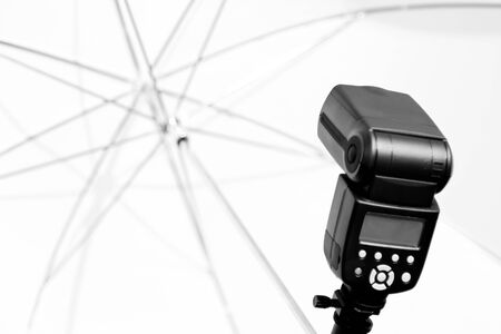 Strobe flash and umbrella