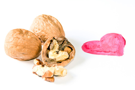 Nuts to fight cholesterol and protect the heart.の写真素材