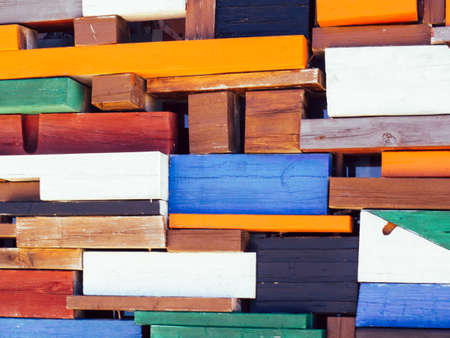 Very colorful irregular wooden background
